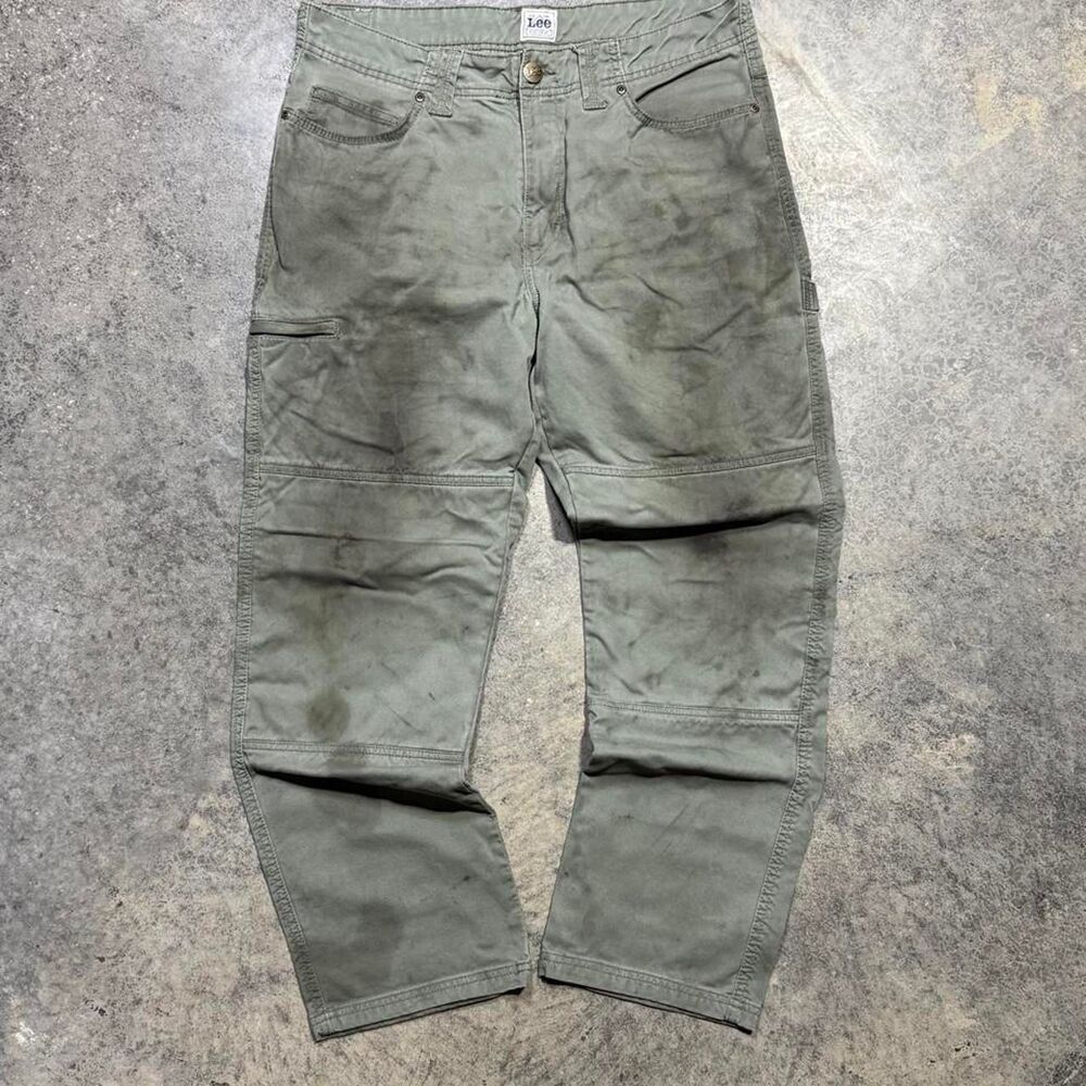 Lee Men's Green and Khaki Trousers